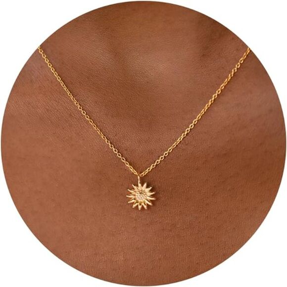 Gold Sunflower Necklace